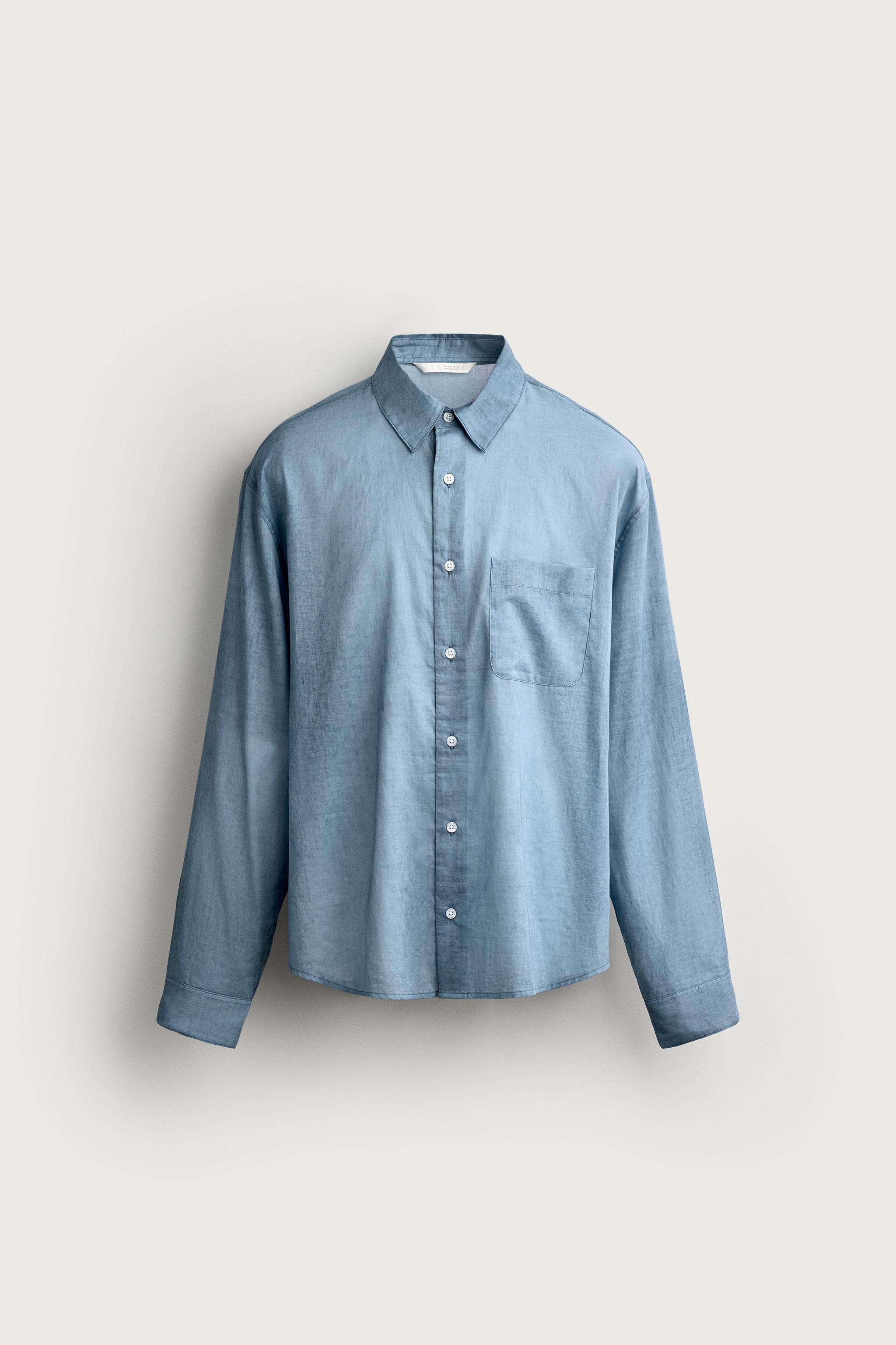 CHEMISE RELAXED FIT EFFET LAVÉ